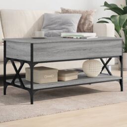 Berkfield Home Coffee Table Grey Sonoma 100x50x50 cm Engineered Wood & Metal - Size: 100 x 50 x 50 cm - thumbnail 1