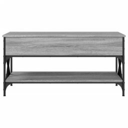 Berkfield Home Coffee Table Grey Sonoma 100x50x50 cm Engineered Wood & Metal - Size: 100 x 50 x 50 cm - thumbnail 5