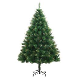 Berkfield Home Beautiful Artificial Hinged Christmas Tree with Stand 180 cm in Green - thumbnail 3