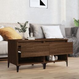 Berkfield Home Side Tables 2 pcs Brown Oak 50x46x50 cm Engineered Wood - Size: 50 x 46 x 50 cm - thumbnail 3