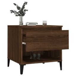 Berkfield Home Side Tables 2 pcs Brown Oak 50x46x50 cm Engineered Wood - Size: 50 x 46 x 50 cm - thumbnail 5