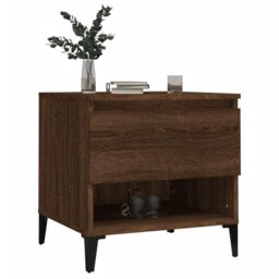 Berkfield Home Side Tables 2 pcs Brown Oak 50x46x50 cm Engineered Wood - Size: 50 x 46 x 50 cm - thumbnail 4
