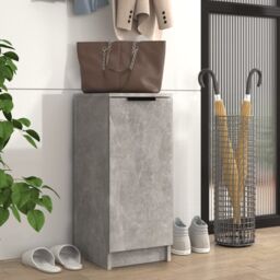 Berkfield Home Shoe Cabinet Concrete Grey 30x35x70 cm Engineered Wood - Size: 30 x 35 x 70 cm