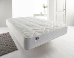 Somnior Memory Foam Quilted Sprung Mattress Medium Feel in White - Size: Single - thumbnail 2