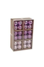KDMD Pink Baubles Assorted Pack 4cm 48 Pack - thumbnail 2