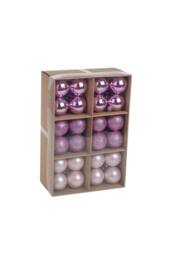 KDMD Pink Baubles Assorted Pack 4cm 48 Pack