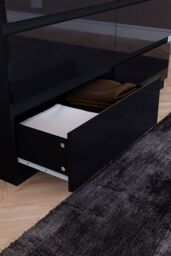 Home Discount Vida Designs Glinton 'HIGH GLOSS 6 Drawer Chest of Drawers' Storage Bedroom Furniture in Black - thumbnail 5