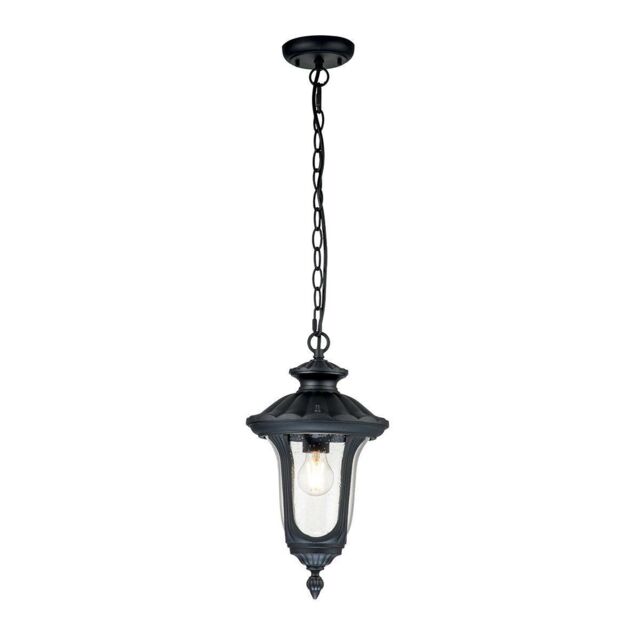 Netlighting Chicago Outdoor Pendant Ceiling Light Textured Black IP44 - image 1