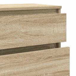 Berkfield Home Elegant Drawer Cabinet Sonoma Oak 60x36x103 cm Engineered Wood in Light Tan - Size: 60 x 36 x 103 cm - thumbnail 8