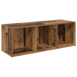 Berkfield Home TV Cabinet 3 pcs Old wood 37 x 35 x 107.5 cm Engineered wood in Brown - thumbnail 5