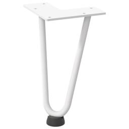 Berkfield Home Hairpin Table Legs 4 pcs White 20 cm Solid Steel - thumbnail 4