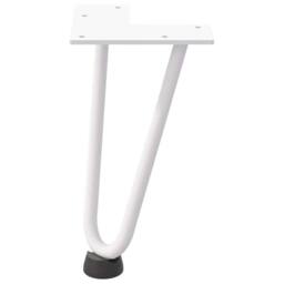 Berkfield Home Hairpin Table Legs 4 pcs White 20 cm Solid Steel - thumbnail 5