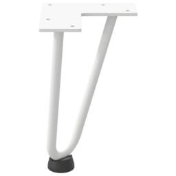 Berkfield Home Hairpin Table Legs 4 pcs White 20 cm Solid Steel - thumbnail 6