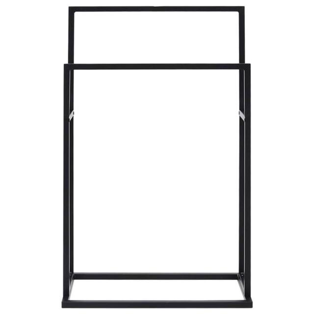 Berkfield Home Decorative Freestanding Towel Rack Black 48x24x78.5 cm Iron - image 1