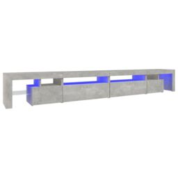 Berkfield Home TV Cabinet with LED Lights Concrete Grey 290x36.5x40 cm - thumbnail 2