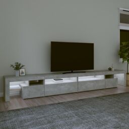 Berkfield Home TV Cabinet with LED Lights Concrete Grey 290x36.5x40 cm - thumbnail 3