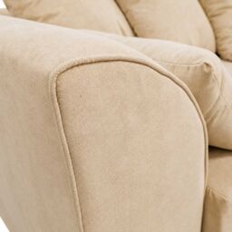 Furnishings For Less UK Casper Chenille Swivel Chair 360 Rotation Foam Single Seater in Beige - thumbnail 3