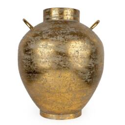 Madison & Mayfair Large Antique Gold Decorative Vase - thumbnail 2