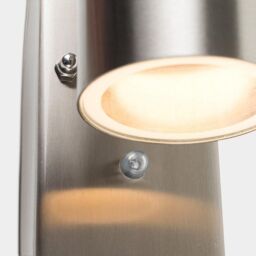 ValueLights Barrow GU10 Dusk Till Dawn Down Light IP44 Wall Light With Cool White Bulb in Silver - thumbnail 4