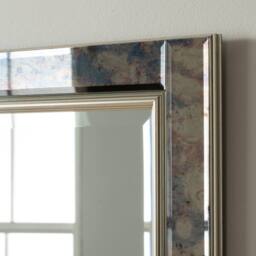 Yearn Mirrors Antique Mottled Lunar Wall Mirror Bevelled in Metallic Silver - thumbnail 2