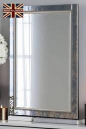 Yearn Mirrors Antique Mottled Lunar Wall Mirror Bevelled in Metallic Silver - thumbnail 1