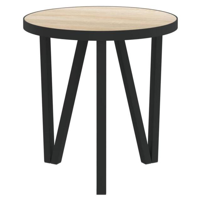 Berkfield Home Tea Table Sonoma Oak Ø35 cm MDF in Light Tan - image 1