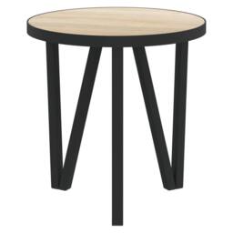 Berkfield Home Tea Table Sonoma Oak Ã˜35 cm MDF in Light Tan - thumbnail 1