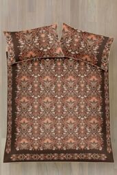 Appletree 'Audrey' 100% Cotton Floral Print Duvet Cover Set in Brown - Size: Super King - thumbnail 5