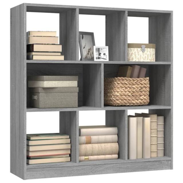 Berkfield Home Classic Book Cabinet Grey Sonoma 97.5x29.5x100 cm Engineered Wood - image 1