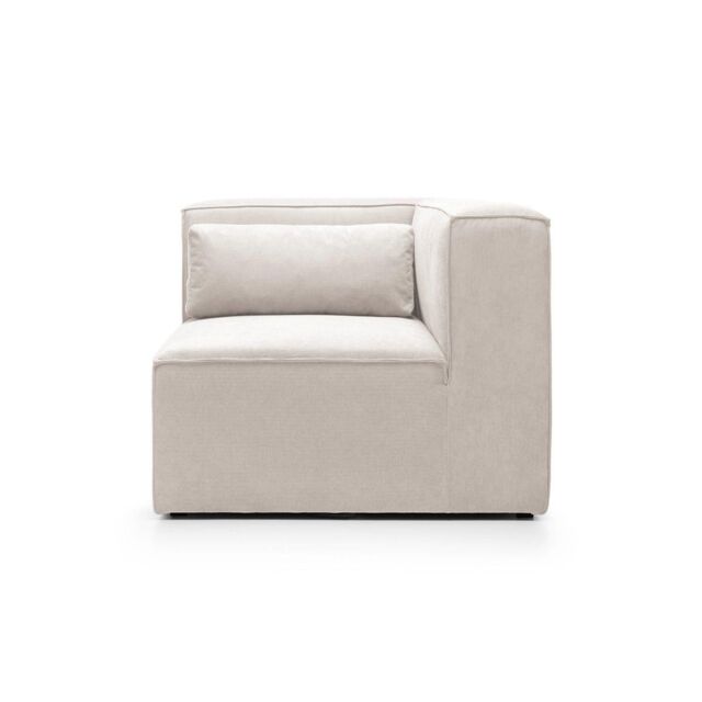 Abakus Direct Doris Corner Unit in White Cord Chenille - image 1