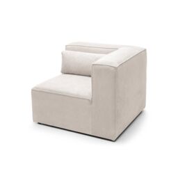 Abakus Direct Doris Corner Unit in White Cord Chenille - thumbnail 6