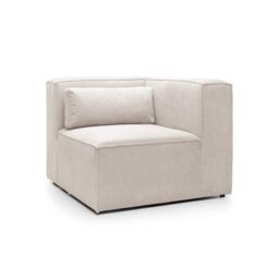 Abakus Direct Doris Corner Unit in White Cord Chenille - thumbnail 2