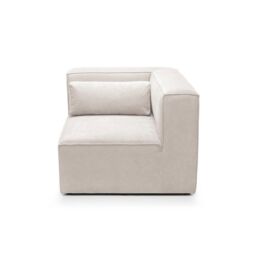 Abakus Direct Doris Corner Unit in White Cord Chenille - thumbnail 4