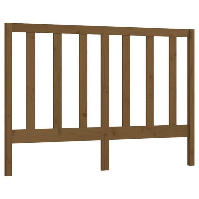 Berkfield Home Bed Headboard Honey Brown 126x4x100 cm Solid Wood Pine - Size: 126 x 4 x 100 cm - image 1