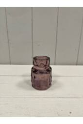 KDMD Small Amethyst Textured Candle Holder in Purple