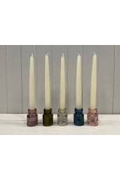 KDMD Small Amethyst Textured Candle Holder in Purple - thumbnail 2