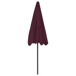 Berkfield Home Beach Umbrella Bordeaux Red 200x125 cm - thumbnail 5