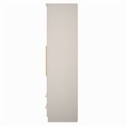 Ready Assembled 2 U Helmsley Tall 2 Door 2drw Mirrored Wardrobe (Ready Assembled) in Taupe - thumbnail 2
