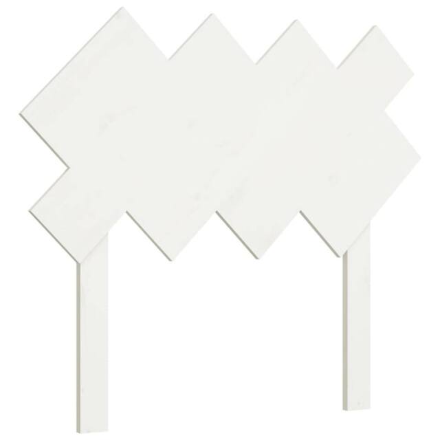 Berkfield Home Bed Headboard White 92x3x81 cm Solid Wood Pine - Size: 92 x 3 x 81 cm - image 1