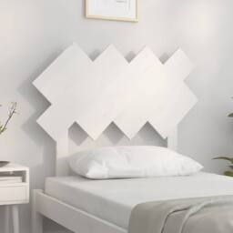 Berkfield Home Bed Headboard White 92x3x81 cm Solid Wood Pine - Size: 92 x 3 x 81 cm - thumbnail 3