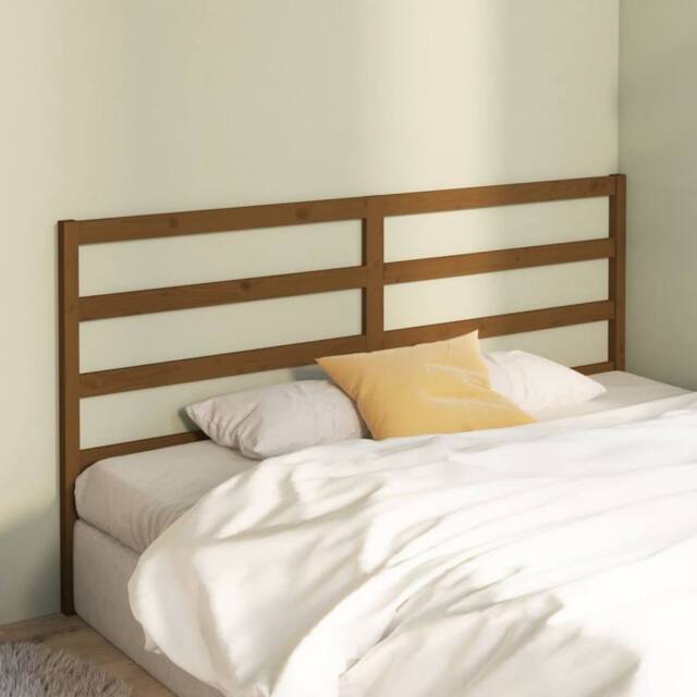 Berkfield Home Beautiful Bed Headboard Honey Brown 206x4x100 cm Solid Wood Pine - Size: 206 x 4 x 100 cm - image 1