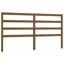 Berkfield Home Beautiful Bed Headboard Honey Brown 206x4x100 cm Solid Wood Pine - Size: 206 x 4 x 100 cm - thumbnail 3