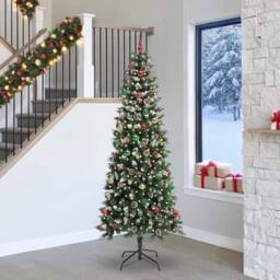 Berkfield Home Artificial Christmas Tree with 300 LEDs Green 96 x 96 x 240 cm
