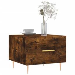 Berkfield Home Decorative Coffee Tables 2 pcs Smoked Oak 50x50x40 cm Engineered Wood in Brown - Size: 50 x 50 x 40 cm - thumbnail 1