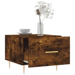 Berkfield Home Decorative Coffee Tables 2 pcs Smoked Oak 50x50x40 cm Engineered Wood in Brown - Size: 50 x 50 x 40 cm - thumbnail 4