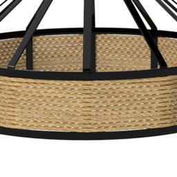 Emitto Modern Ceiling Pendant Light Shade Industrial Hemp Rope Lamp Shade in Black - thumbnail 5