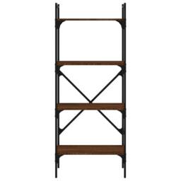 Berkfield Home Bookcase 4-Tier Brown Oak 56x31.5x138.5 cm Engineered Wood - thumbnail 4