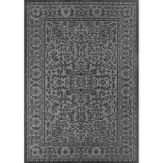 THE RUGS Kona Reversible Rug - Indoor Outdoor Flat Woven Polypropylene Low Pile in Black - Size: 200 cm x 290 cm - image 1