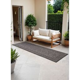 THE RUGS Kona Reversible Rug - Indoor Outdoor Flat Woven Polypropylene Low Pile in Black - Size: 200 cm x 290 cm - thumbnail 7