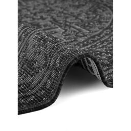 THE RUGS Kona Reversible Rug - Indoor Outdoor Flat Woven Polypropylene Low Pile in Black - Size: 200 cm x 290 cm - thumbnail 3